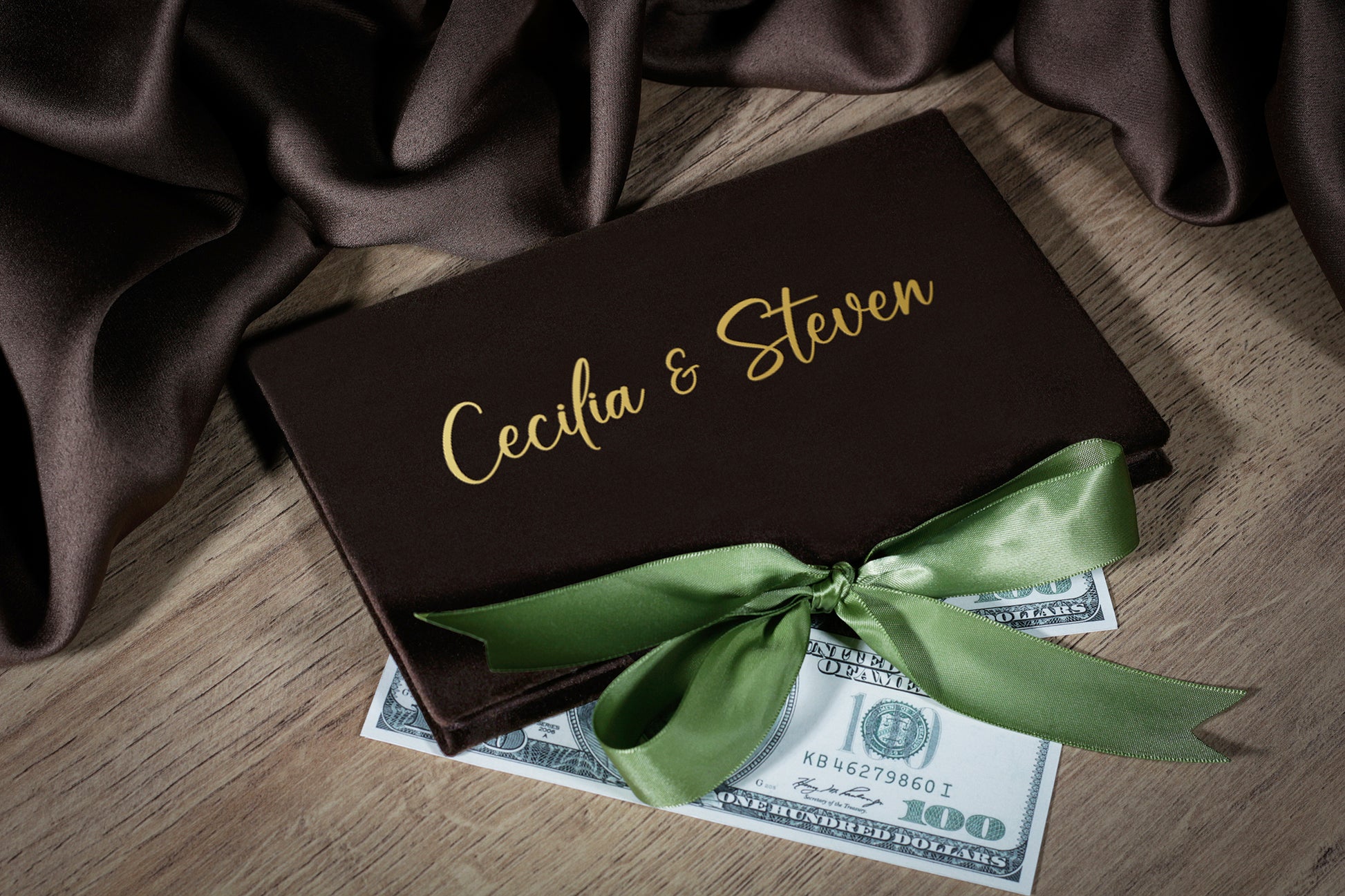 High Quality Money Gift Envelope With Satin Ribbon For Newlyweds, Cash Envelope, Personalized Cash Gift Envelope, Custom Gift Card Holder