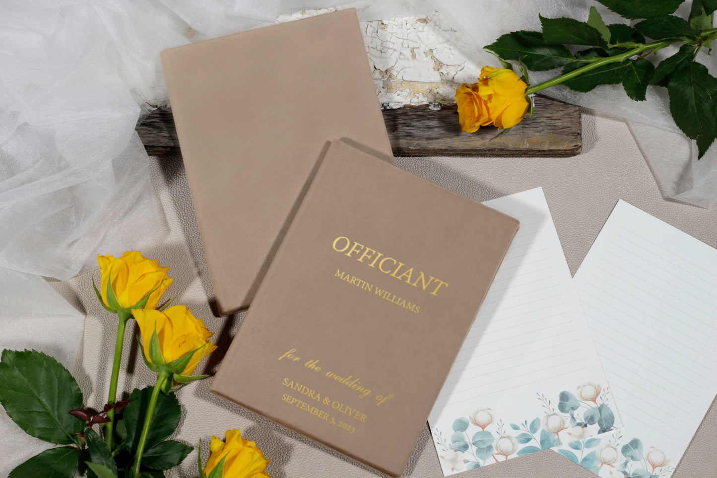 Marriage officiant book in A4 size, wedding ceremony book in various colors, personalized wedding officiant book for ceremony readings