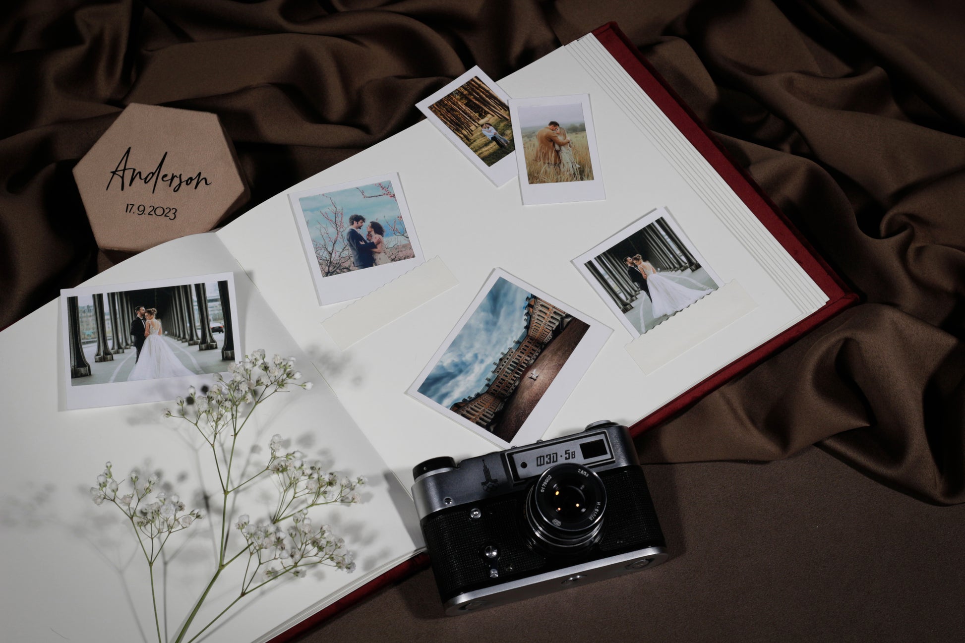 Vacation Photo Album, Personalized Wedding Guest Book, Custom Anniversary Photo Book, Instax Mini / Wide, 4x6 Photo Booth Album