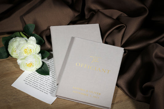 Wedding ceremony book for officiant in A5 or A4 size, personalized velvet or eco suede wedding booklet, marriage ceremony officiant book