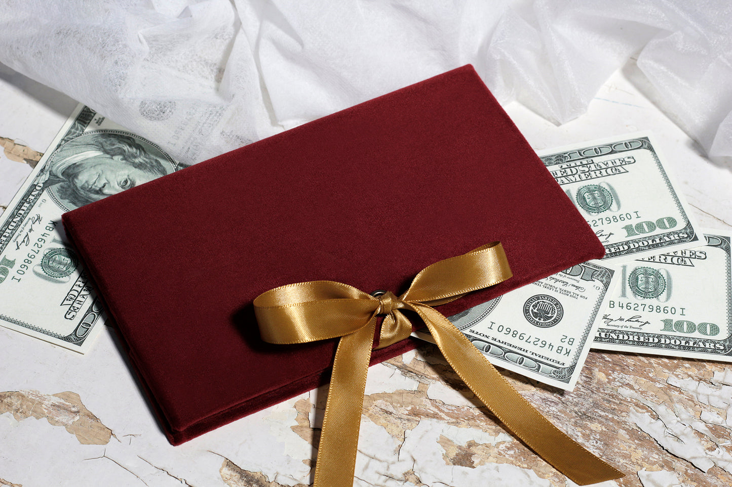 Money Gift Envelope With Satin Ribbon