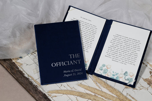 Marriage officiant book in A4 size, wedding ceremony book in various colors, personalized wedding officiant book for ceremony readings