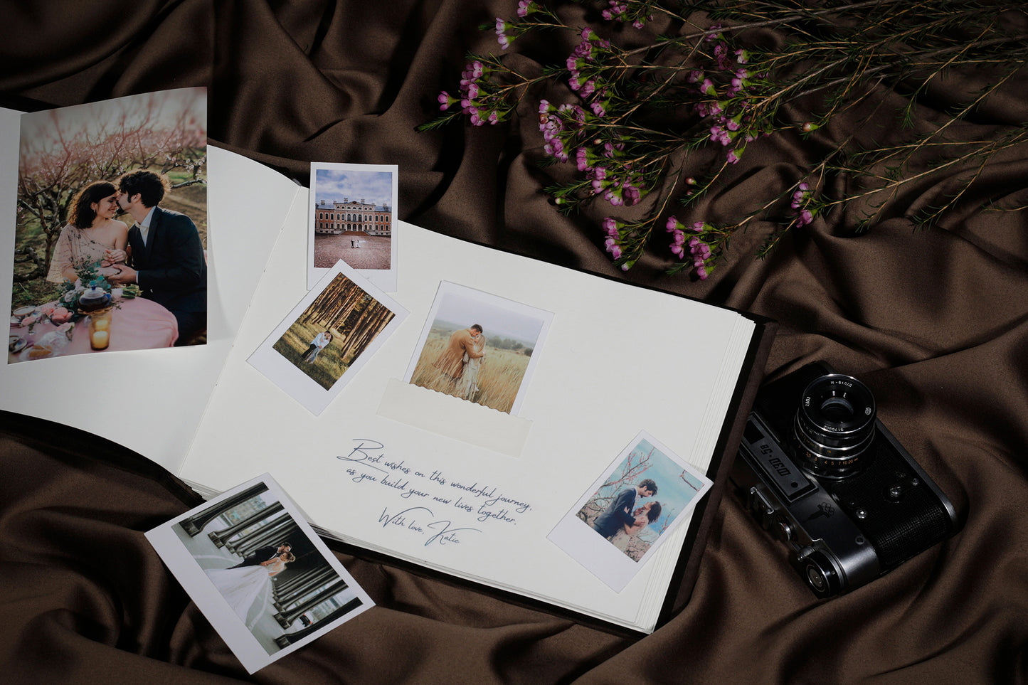 Custom Photo Album / Guest Book, Personalized Wedding Photo Booth Album, Instax Mini / Wide Picture Album, Guest Sign In Book,