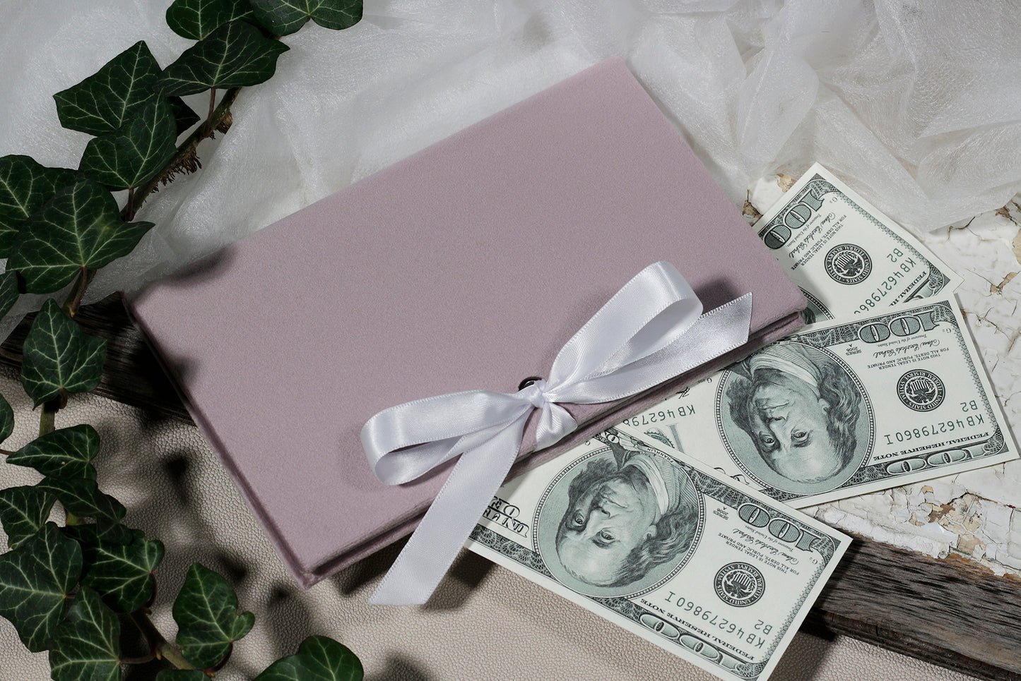 Money Gift Envelope With Satin Ribbon