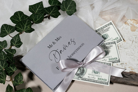 Money Gift Envelope With Satin Ribbon