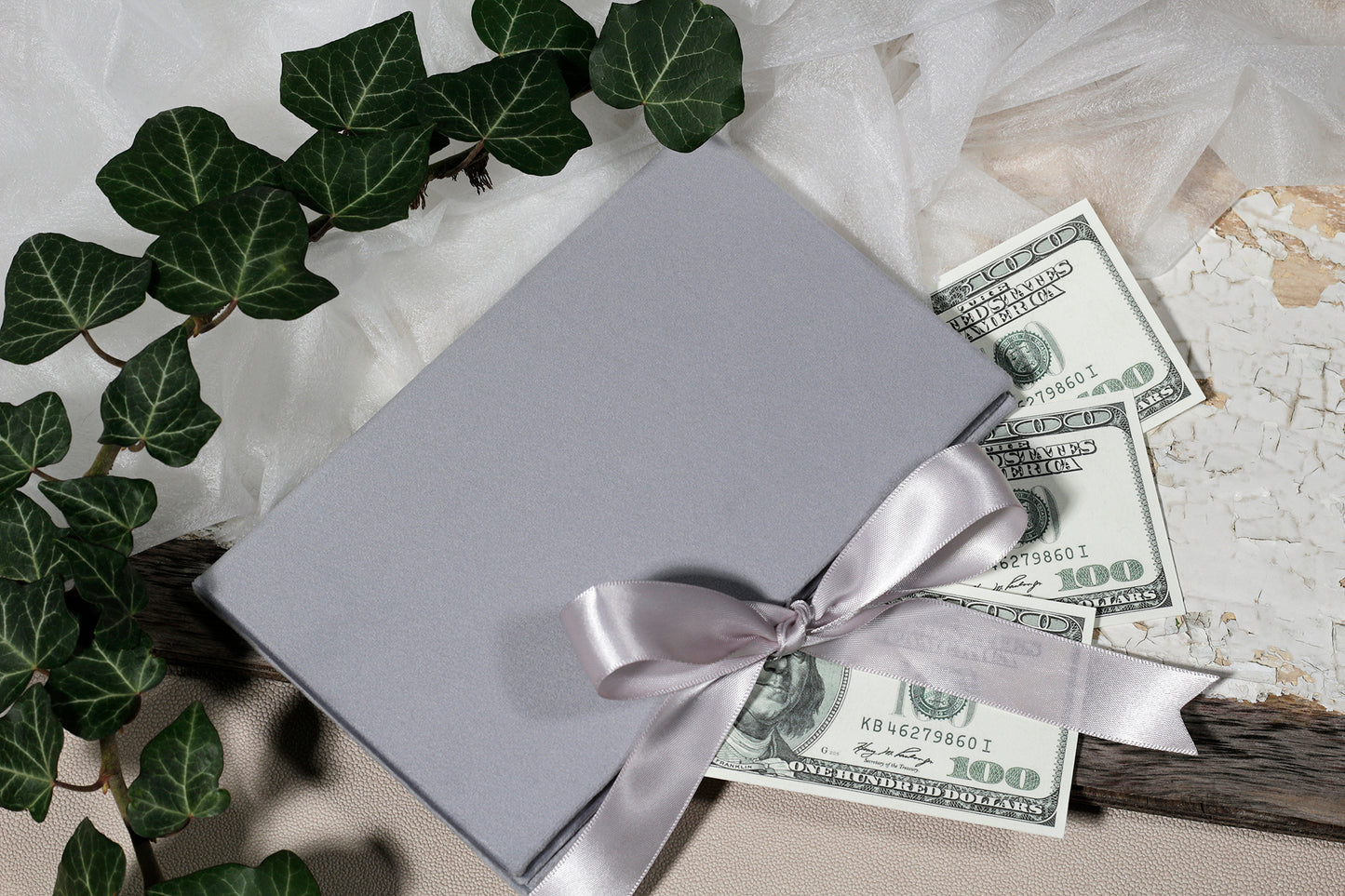 Money Gift Envelope With Satin Ribbon