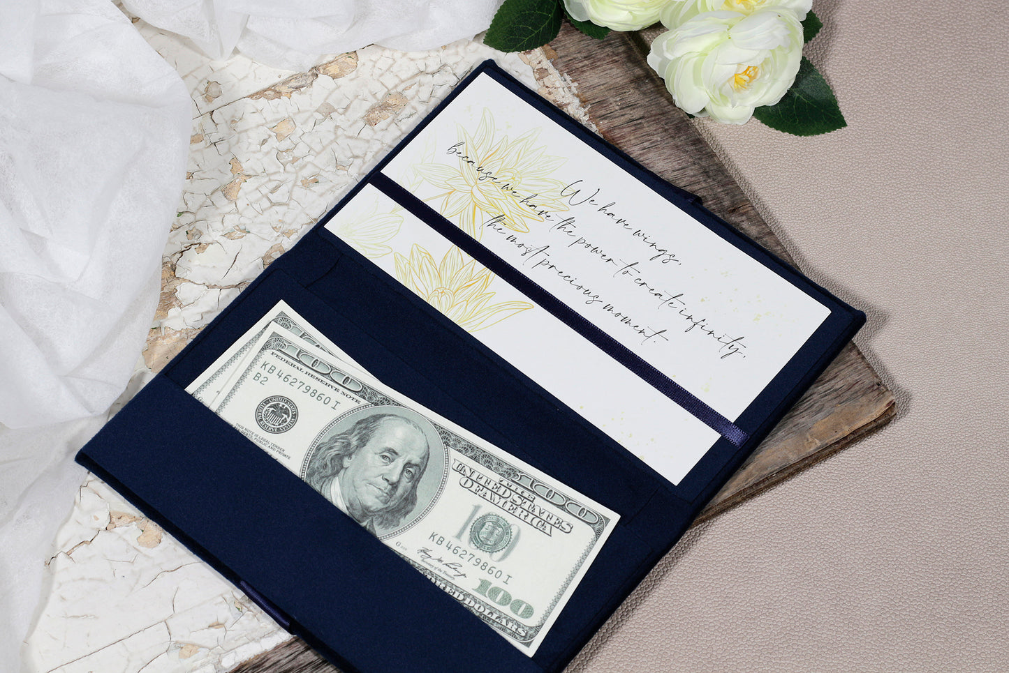 Money Gift Envelope With Satin Ribbon