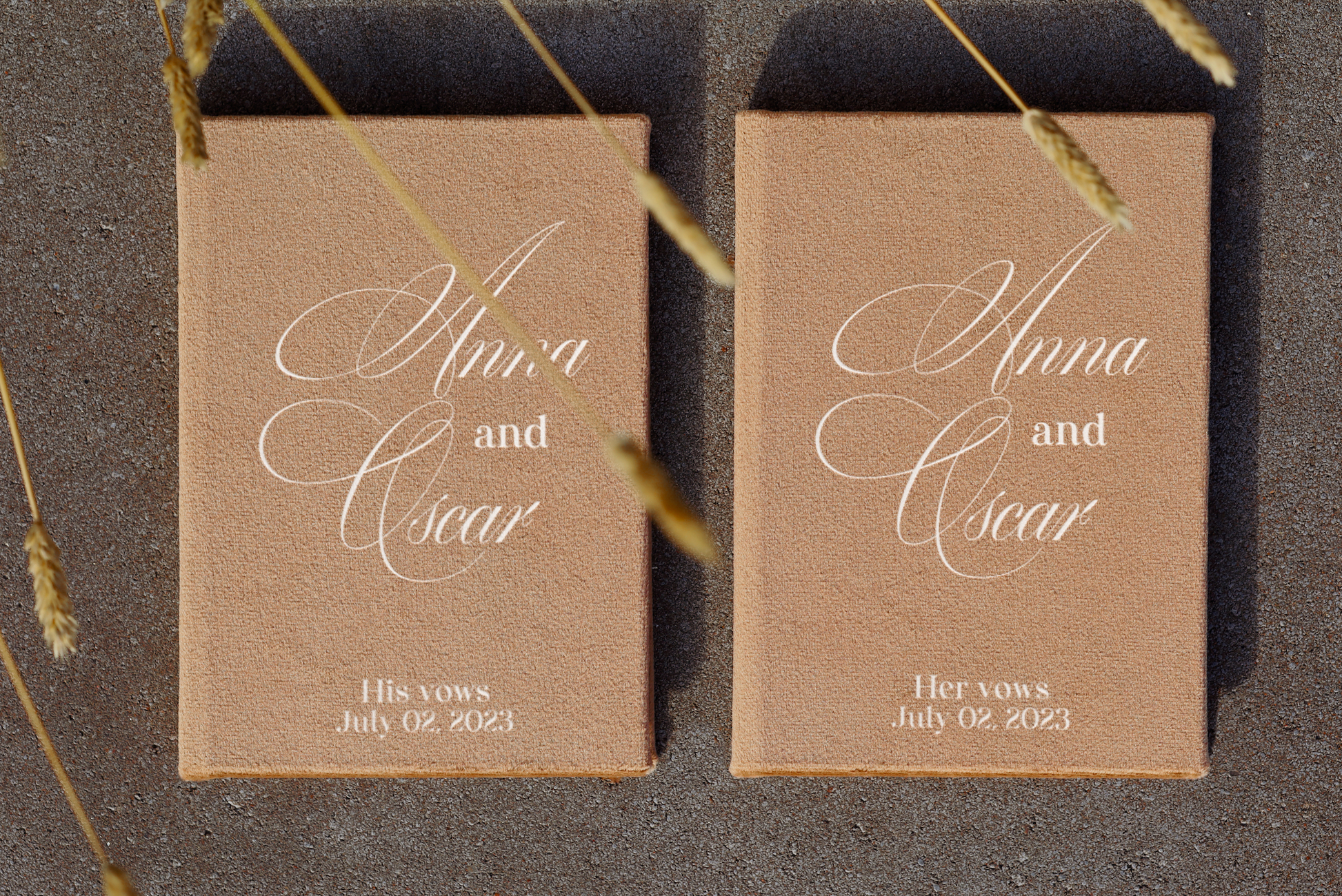 Handcrafted bride and groom vows books, personalized his and her vow booklets, wedding vow cases with lined pages, bridal shower gift