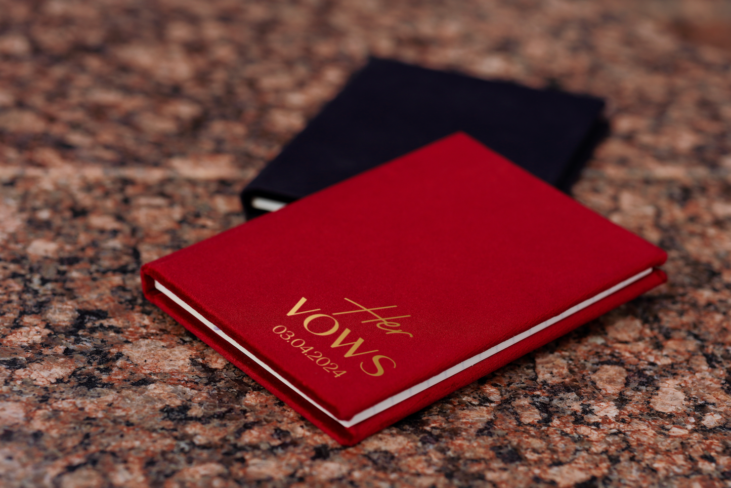 Personalized mixed colour vow books Her&His Vows